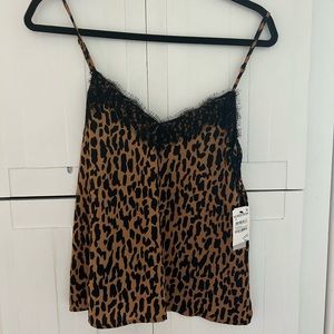 BP leopard silk top